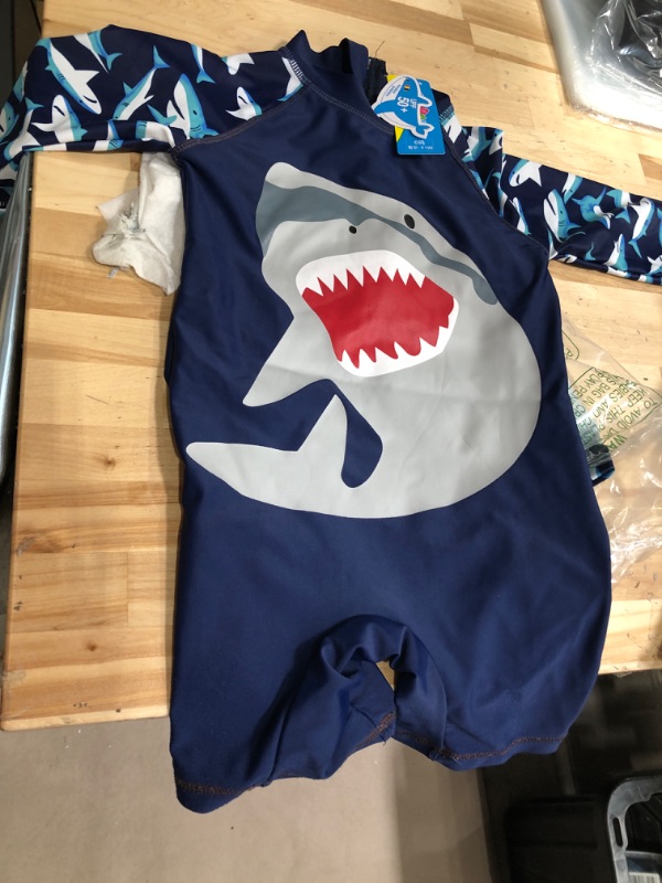 Photo 1 of blue shark swimsuit 2t