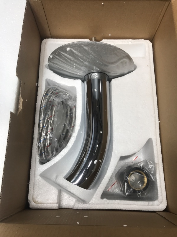 Photo 1 of Lovedima Crystal Glass Vessel Sink,Transparent Shell Shaped Bathroom Vanity Wash Sink Above Counter with Faucet