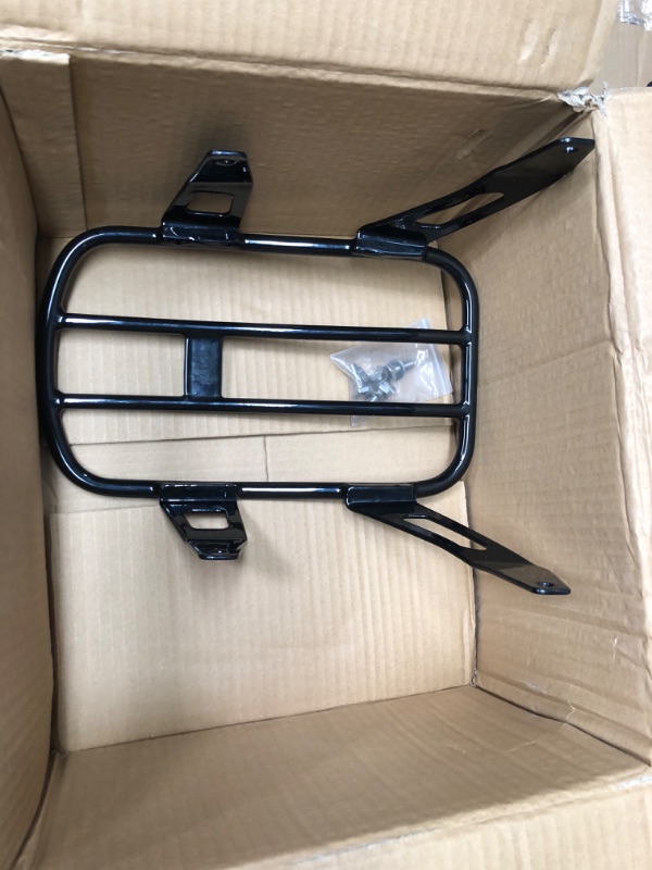 Photo 2 of MoKitDora Solo Passenger Seat Rear Luggage Rack for 2018-up Indian Scout Bobber Sixty Twenty ABS Rogue Models, Gloss Black