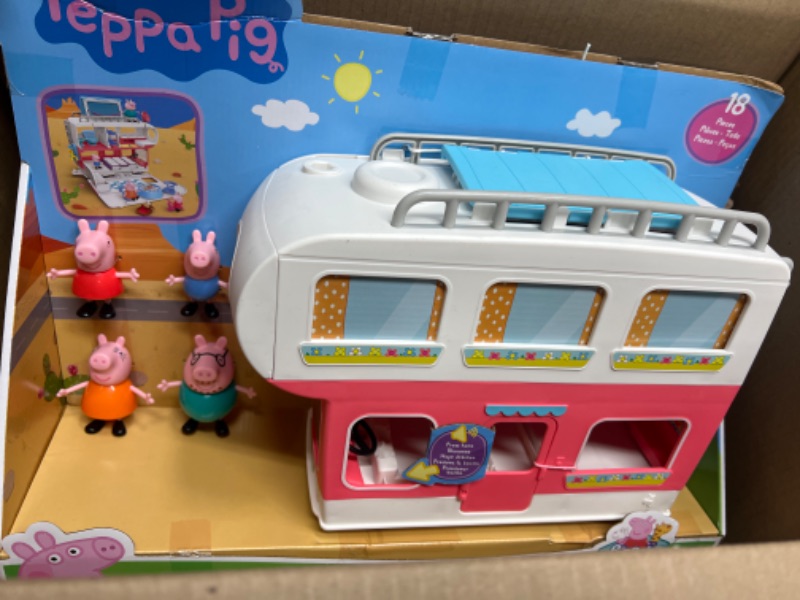 Photo 2 of Peppa Pig Peppa’s Adventures Peppa’s Family Motorhome Preschool Toy, Vehicle to RV Playset, Plays Sounds and Music, Ages 3 and up