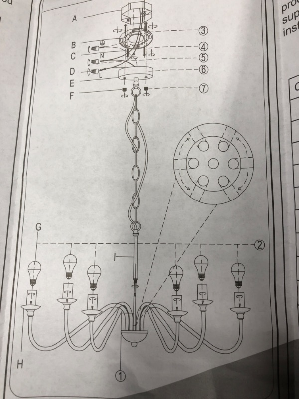 Photo 2 of ***NON REFUNDABLE NO RETURNS SOLD AS IS**PARTS ONLY**Metal Black ceiling lamp 