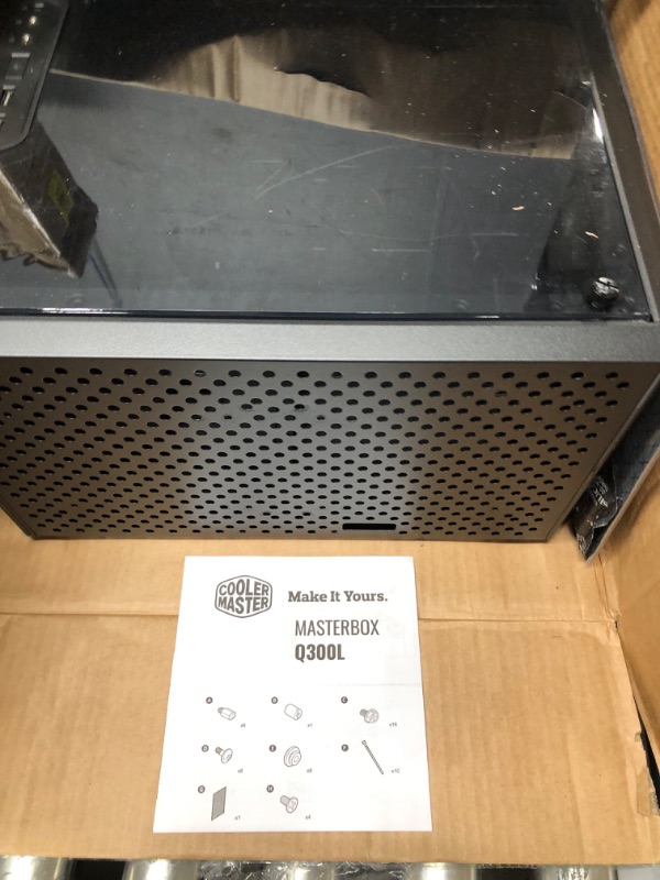 Photo 1 of Cooler Master MasterBox Q300L Micro-ATX Tower with Magnetic Design Dust Filter, Transparent Acrylic Side Panel, Adjustable I/O & Fully Ventilated Airflow, Black (MCB-Q300L-KANN-S00)