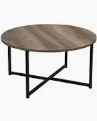 Photo 1 of ***NON REFUNDABLE NO RETURNS SOLD AS IS**PARTS ONLY**Household Essentials Grey Top Black Frame Ashwood Round Coffee Table