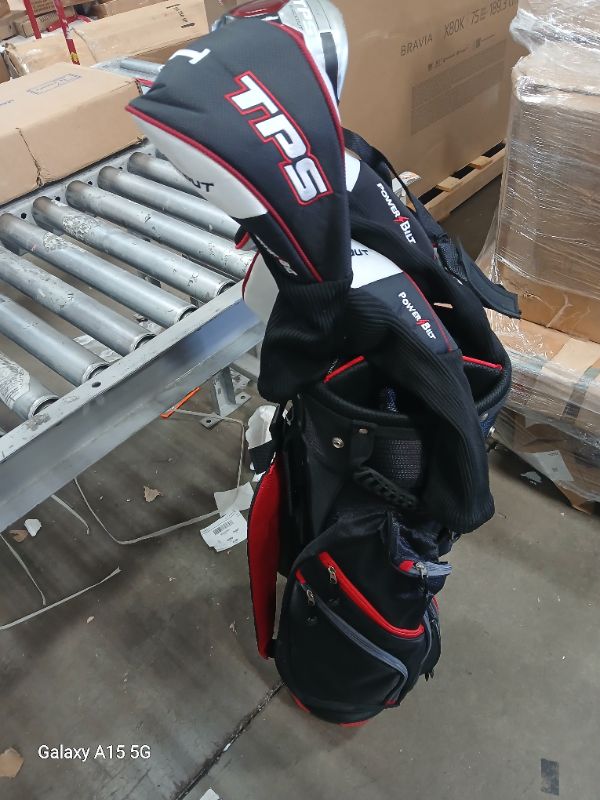 Photo 2 of * SEE NOTES* Powerbilt Pro TPS BLACKOUT Power Complete Golf Set for Men with Cart Bag, Right & Left Handed (Graphite Shafts in All Woods, Irons and Wedge)
