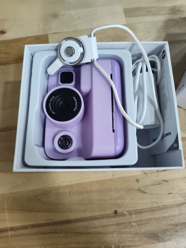 Photo 3 of MEETRYE Instant Print Camera for Kids - Christmas and Birthday Gift Ideas - Digital Toy Camera for Girls and Boys Ages 4 to 14 Purple Camera Set