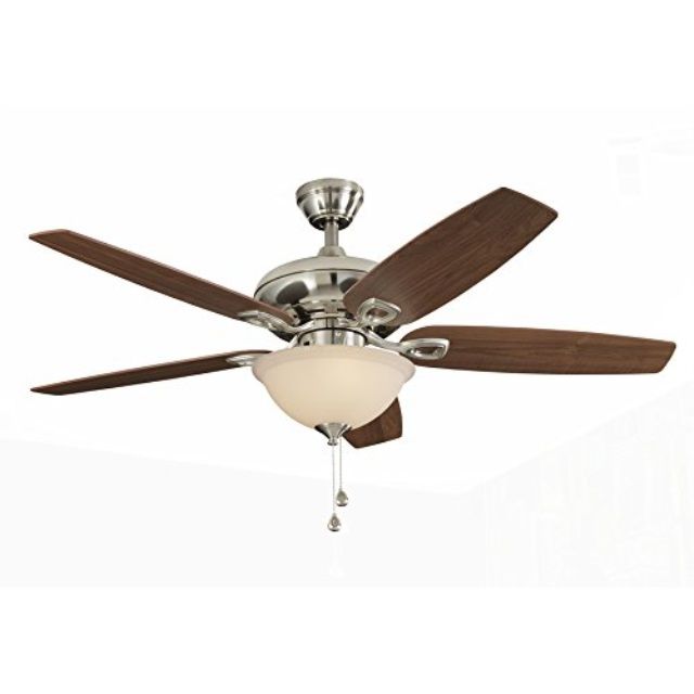 Photo 1 of (PARTS ONLY)Harbor Breeze Coastal Creek 52-in Brushed Nickel Downrod or Close Mount Indoor Ceiling Fan with Light Kit
