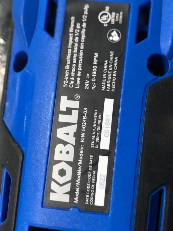 Photo 5 of Kobalt 6-Tool Brushless Power Tool Combo Kit with Soft Rolling Case (2-Batteries Included and Charger Included)
