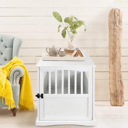 Photo 1 of **SEE NOTES**Casual Home Wooden Large Pet Crate, End Table, White White Pet Crate