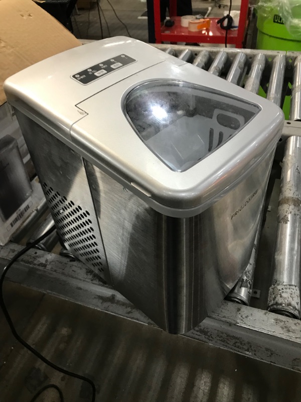 Photo 1 of **SEE NOTES** Frigidaire EFIC120-SS-SC Self Cleaning Stainless Steel Ice Maker, Makes 26 Lbs. of Bullet Shaped Ice Cubes Per Day, Silver Stainless