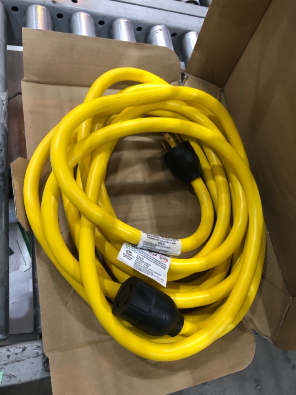 Photo 1 of ***USED - LIKELY MISSING PARTS - UNABLE TO VERIFY FUNCTIONALITY***
Utilitech Generator Cord, UTG143925, 25 Feet, 10 Gauge, Yellow/Black