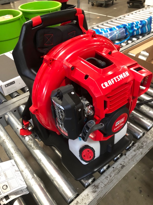 Photo 1 of **SEE NOTES**CRAFTSMAN Gas Powered Backpack Leaf Blower, Lightweight Backpack Blower, 220MPH, 51cc, 2-Cycle (CMXGAAMR51BP), Liberty Red