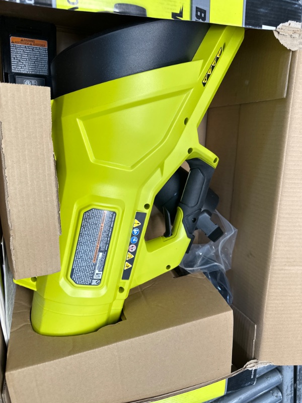 Photo 2 of **MISSING BLOWER TUBE** RYOBI 40V HP Brushless Whisper Series 155 MPH 600 CFM Cordless Battery Leaf Blower with 4.0 Ah Battery and Charger, Green, (RY404130)