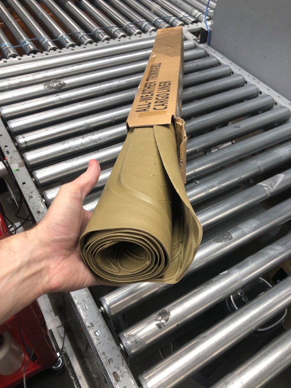 Photo 3 of FH Group F16403TAN ClimaProof™ for all weather protection Universal Fit Tan Beige Cargo Mats fits most Cars, SUVs, and Trucks (Semi Custom Trimmable Vinyl, 55” x 32)