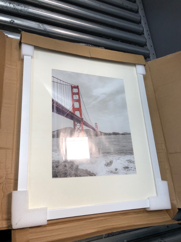 Photo 2 of *****STOCK IMAGE FOR SAMPLE*****
Frametory, 16x20 Picture Frame - Made to Display 11x14 Photo with Ivory Mat - Wide Molding - Built in Hanging Features - Preinstalled Wall Mounting Hardware (White, 1 Pack) 16x20(1 Pack) White