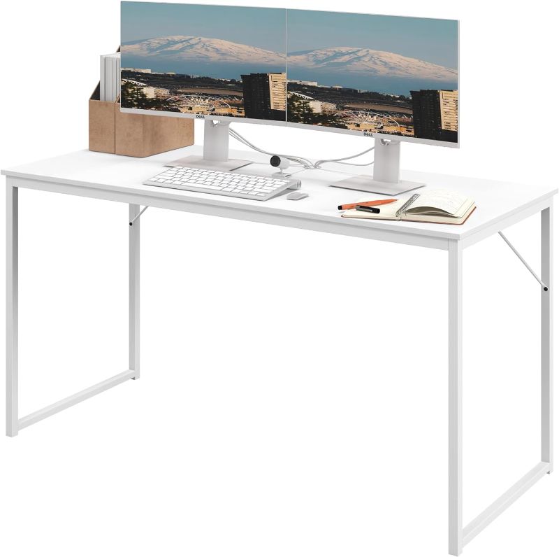 Photo 1 of 5 inch Computer Desk,Simple PC Laptop Office Study Writing Table Workstation Dining Gaming Desk for Home Office Adults,Whit