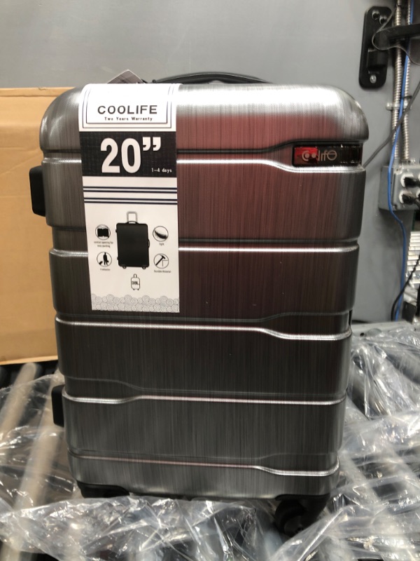 Photo 1 of 
Coolife Luggage Expandable(only 20") Suitcase PC+ABS Spinner Built-In TSA lock 20in 