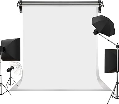 Photo 1 of Kate 5ft×7ft Solid White Backdrop Portrait Background for Photography Studio Children and Headshots Background for Photography Video and Television 5ftX7ft White