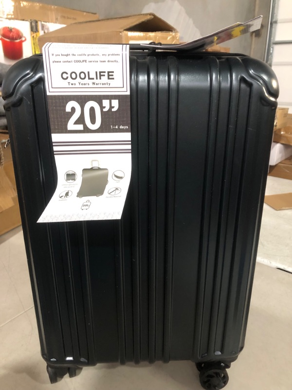 Photo 5 of ***USED*DAMAGE SCRATCH ON ONE SIDE SMALL*PICTURED***
Coolife Luggage Travel Suitcase PC+ABS Carry-on Spinner TSA Lock Spinner Telescopic Handle Teal S(20in_carry on)