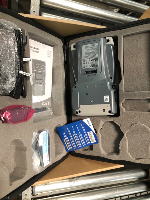 Photo 3 of Brady BMP M51 Portable Label Printer with Hard Case). Fastest, Most Advanced Portable Printer That Prints on The Toughest Labels., Large, Blue