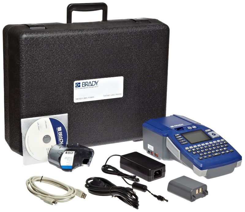 Photo 1 of Brady M710 Portable Label Printer with Hard Case (M710-KIT). Fastest, Most Advanced Portable Printer That Prints on The Toughest Labels., Large, Blue