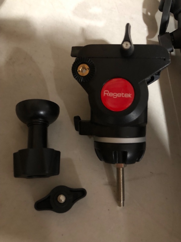 Photo 3 of ***USED*UNKNOWN IF MISSING PIECES***
REGETEX Video Tripod System, 74" Heavy Duty Tripod FOR DSLR, Camcorder, Cameras COMES WITH SMALLRIG CARY CASE