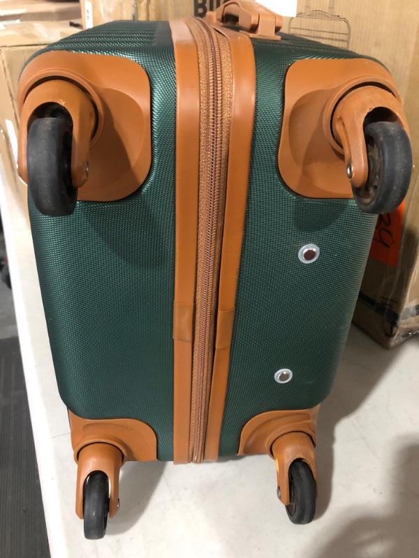 Photo 7 of ***USED*MINOR DAMAGE SCUFFS/ZIPPER PULL GONE*PICTURED***
Coolife Suitcase Set 3 Piece Luggage Set Carry On Hardside Luggage with TSA Lock Spinner Wheels (Dark Green, 3 piece set (DB/TB/20)) Dark Green 3 piece set (DB/TB/20)