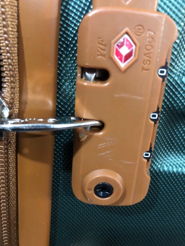 Photo 5 of ***USED*MINOR DAMAGE SCUFFS/ZIPPER PULL GONE*PICTURED***
Coolife Suitcase Set 3 Piece Luggage Set Carry On Hardside Luggage with TSA Lock Spinner Wheels (Dark Green, 3 piece set (DB/TB/20)) Dark Green 3 piece set (DB/TB/20)