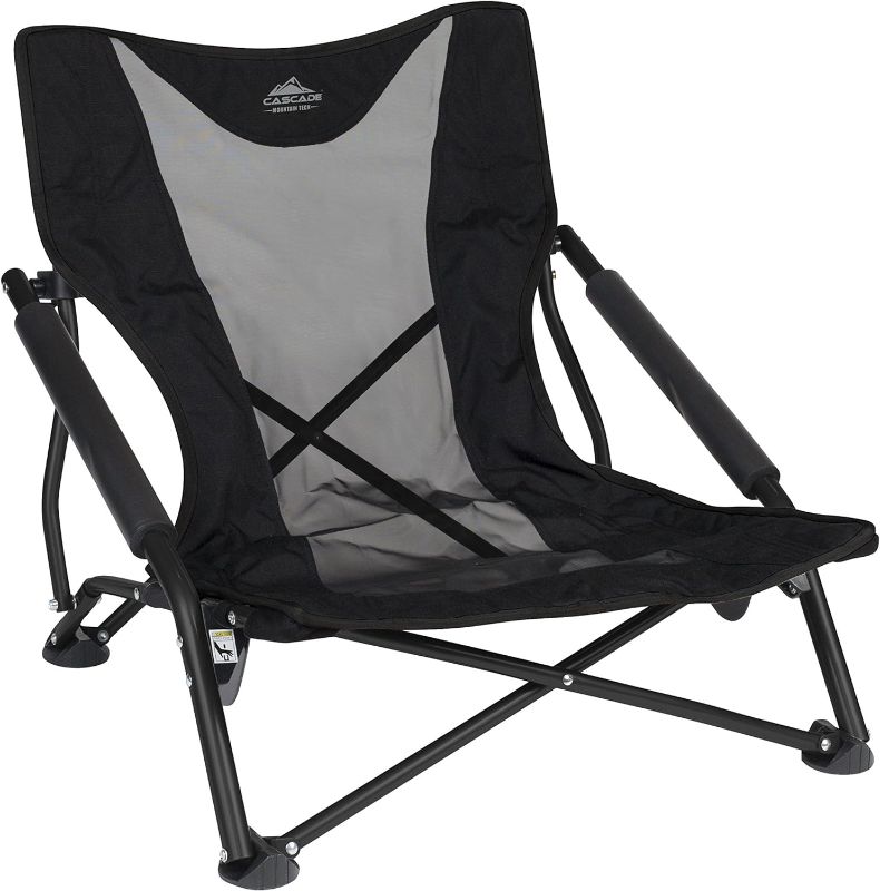 Photo 1 of 
Cascade Mountain Tech Camping Chair - Low Profile Folding Chair for Camping, Beach, Picnic, Barbeques, Sporting Event with Carry Bag , Black
