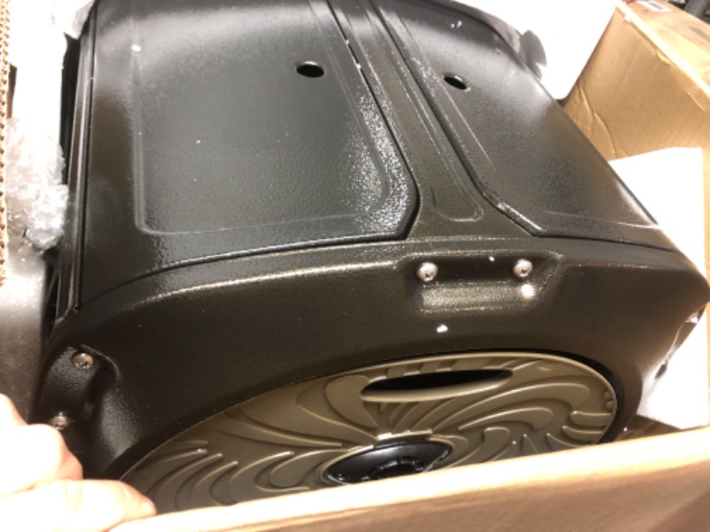 Photo 1 of Giraffe Tools Metal Garden Hose Reel Box with 5/8" x 100 ft Hybrid Hose, Heavy-Duty Water Hose Storage Hideaway with Crank Handle with 100 FT Hose