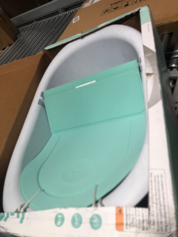 Photo 2 of 4-in-1 Grow-with-Me Bath Tub by Frida Baby Transforms Infant Bathtub to Toddler Bath Seat with Backrest for Assisted Sitting in Tub