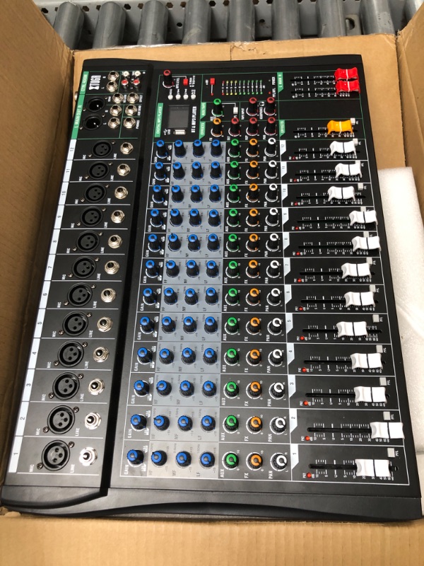 Photo 2 of New Deign Professional Audio Mixer Sound Board Console 12 Channel USB Computer MP3 Input For DJ Studio