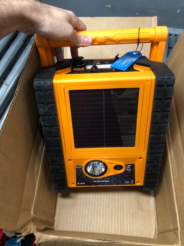 Photo 3 of E-Ant 2000Amp Car Battery Jump Starter with Solar Portable Power Station, Air Compressor 260PSI Tire Inflator, 12V Jumper Box with Inverter Dual 400W AC DC USB Ports, Battery Pack Car Battery Booster