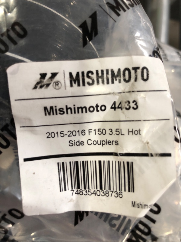 Photo 4 of **PROBABLY MISSING PIECES**   Mishimoto MMINT-F35T-15KBBK Intercooler Kit Compatible With Ford F-150 3.5 EcoBoost 2015-2016 Black, Black Black Intercooler, Black Pipes