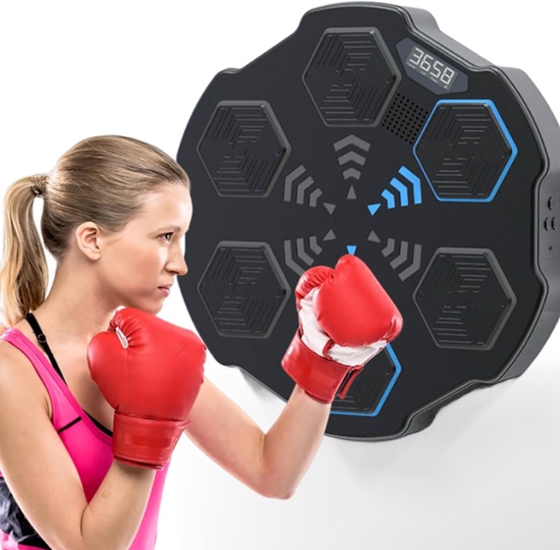 Photo 1 of **read notes** The Latest Electronic Music Boxing Machine for Adults and Children,Wall Mounted Music Machine with LED Bluetooth pad?Musical Punching Wall Machine,Boxing Music Workout Machine