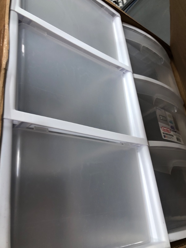 Photo 1 of 2pcks banshao 3 Drawer Through Storage Organizers Cart Casters are Included for Your Home, Office or Dorm Room White
