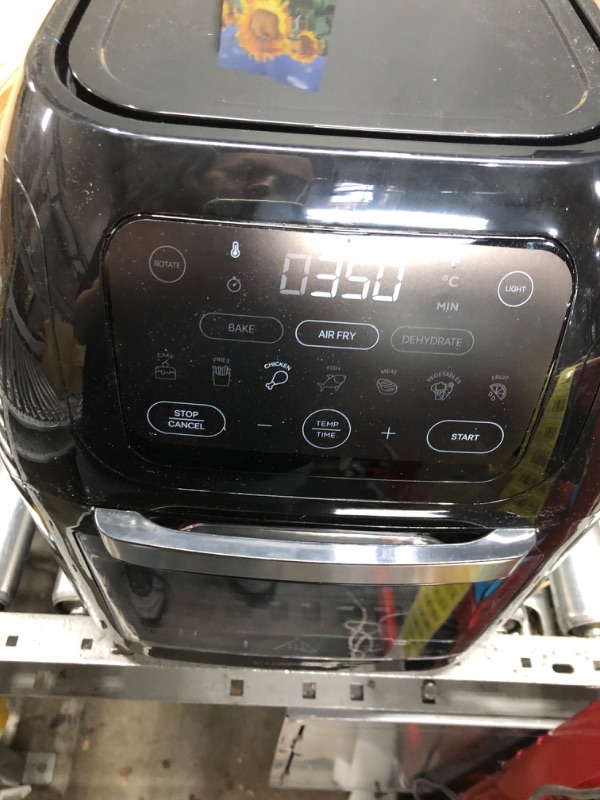 Photo 2 of ***USED - MAJOR DAMAGE - UNTESTED - SEE COMMENTS***
CHEFMAN Multifunctional Digital Air Fryer+ Rotisserie, Dehydrator, Convection Oven, 17 Touch Screen Presets Fry, Roast, Dehydrate, Bake, XL 10L Family Size, Auto Shutoff, Large Easy-View Window, Black 10