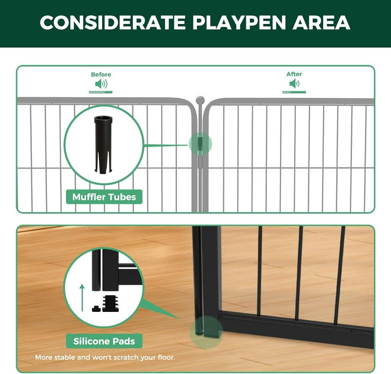 Photo 3 of (NON-REFUNDABLE) FXW HomePlus Playpen Designed for Indoor Use?Patent Pending 32"High (Black) 06 Panels