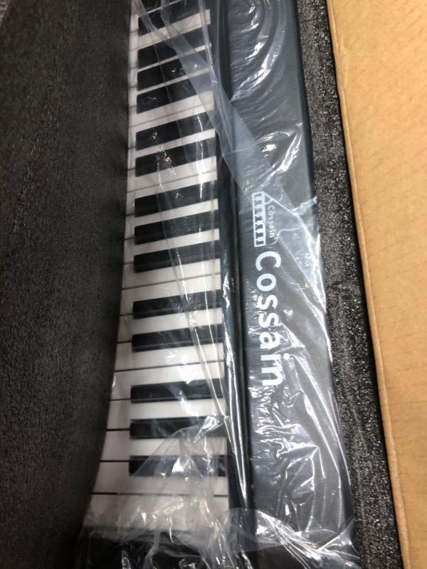 Photo 2 of [2023 Upgraded] Full Size Digital Piano Keyboard, 88 Key Folding Piano with Bluetooth MIDI, Semi-Weighted Portable Piano Keyboards, Wood Grained Electric Piano for Beginners, Kids, Adults By COSSAIN