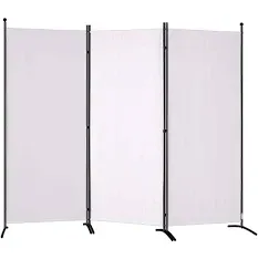 Photo 1 of 3 Panel Room Divider, 6 Ft Tall Folding Privacy Screen Freestanding Room Partition Wall Dividers, 102''W x 20''D x 71''H, Grey