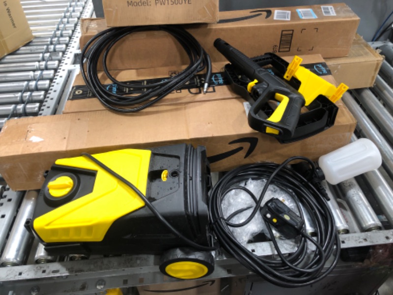 Photo 2 of AgiiMan Electric Pressure Washer, 4200PSI Max 2.8GPM Power Washer Electric Powered with 20FT Hose, 4 Nozzles, Foam Cannon, High Pressure Cleaner Machine for Cars, Patios, Driveways, Yellow 4200PSI Yellow