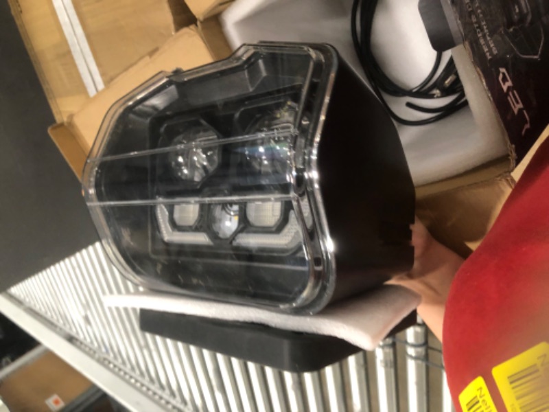 Photo 2 of CAFOPAR Boat Spotlight, 80W Truck Spotlight Control Searchlight 360º LED Rotating Control Spot Work Light for SUV Off-Road Trucks Boat Home