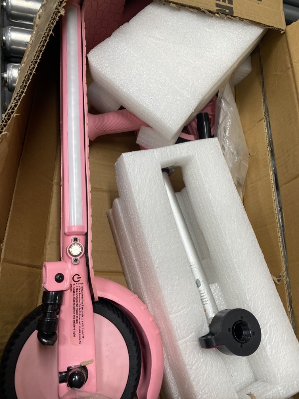 Photo 2 of **SEE NOTES** Scoothop Electric Scooter for Kids Ages 6+ - 150w Hub Motor, Up to 10 mph,60 min Ride Time,Colorful Lights,Bluetooth Music Speaker,4 Height Adjustable,Best Gift Ideas for Boys and Girls Pink