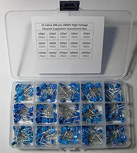 Photo 1 of 15 value 300 pcs high voltage ceramic capacitor assortment box kit 2kv 2000v 100pf 10000pf