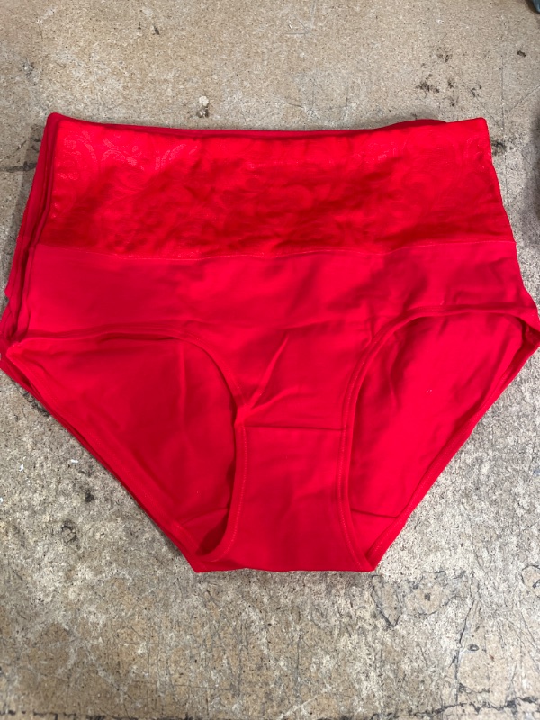 Photo 1 of 5 Pack Women's Red High Waist Underwear, Large