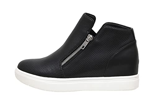 Photo 1 of CUSHIONAIRE Women's Hart Hidden Wedge Sneaker +Wide Width Available, Black Pu 9
