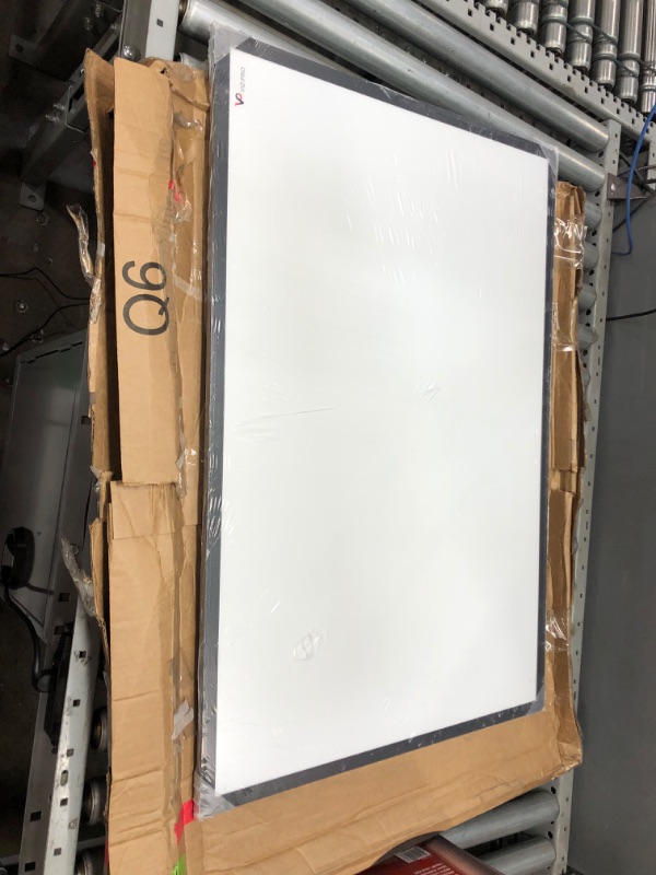 Photo 2 of VIZ-PRO Magnetic Dry Erase White Board, 36 X 24 Inches, Black Aluminium Frame Black 36 X 24 Inches