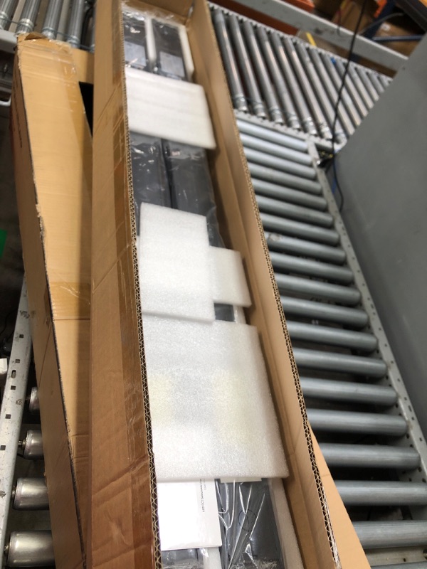 Photo 1 of LEONLITE 4FT Linkable LED Linear Light, 3000K/4000K/5000K CCT Selectable, 40W 4600LM, ETL & DLC Listed, Dimmable Architectural LED Suspended Lighting Fixture for Office, Matte Black, Pack of 4 Black-down light