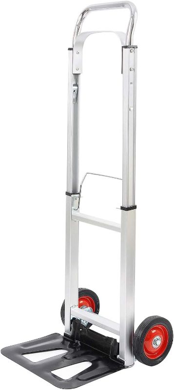 Photo 1 of LEADALLWAY Hand Truck Aluminum Foldable Hand Cart with 6" Wheels 220 lb Capacity
