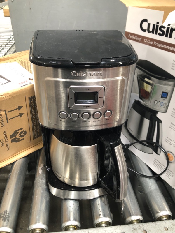 Photo 2 of Cuisinart DCC-3400P1 12-Cup Programmable Coffeemaker with Thermal Carafe, Stainless Steel 12-Cup Thermal Silver Standard Packaging