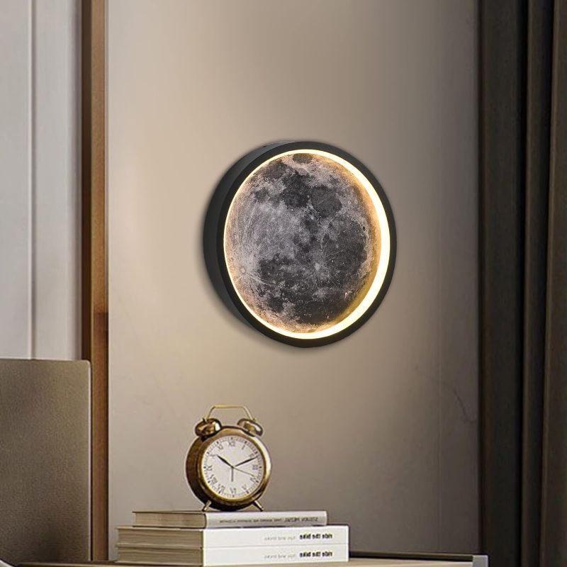 Photo 1 of AHAWILL Flush Mount Led Dimmable Ceiling Light Fixture with Remote Control,23.6 "Wall Mounted Decorative Moon Ceiling Light for Bedrooms and Living Rooms.(50W)